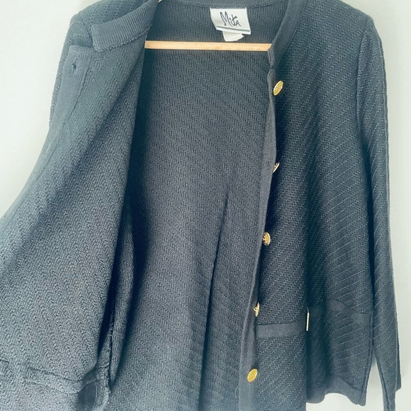Mita Vintage Black Cardigan RARE - Picture 7 of 8
